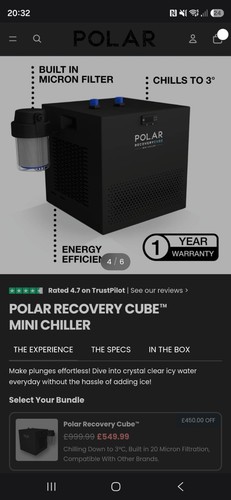Ice bath mini - ice, chiller